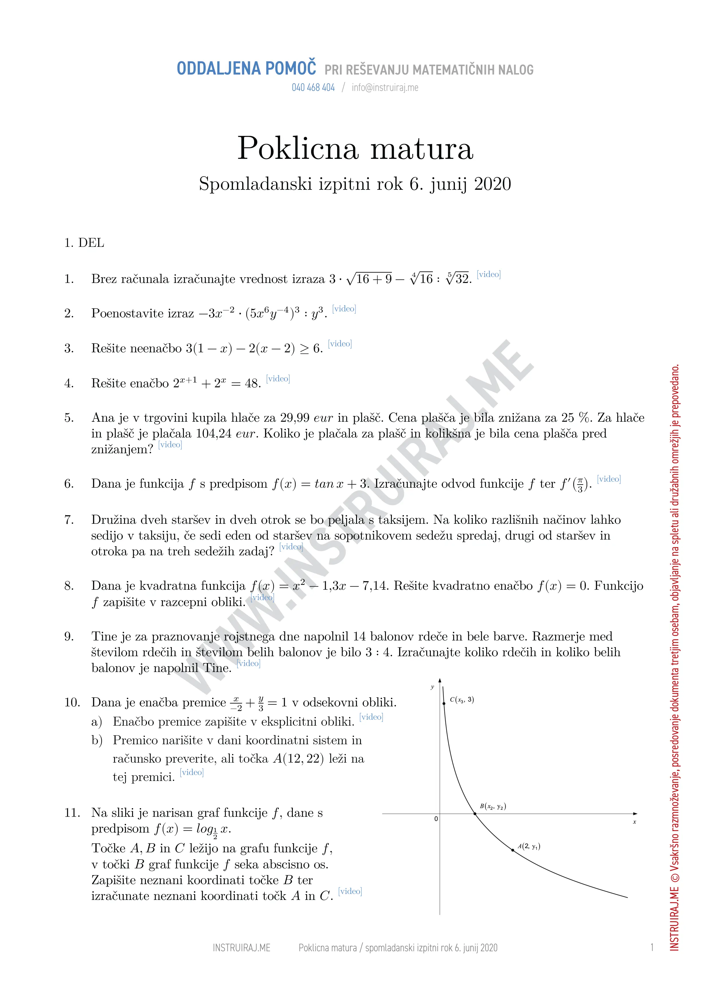 Poklicna matura: Poklicna matura spomladanski izpitni rok 6. junij 2020